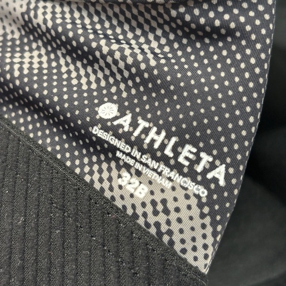 Athleta Advance Printed Sports Bra Black Nebula 32B - Picture 5 of 7